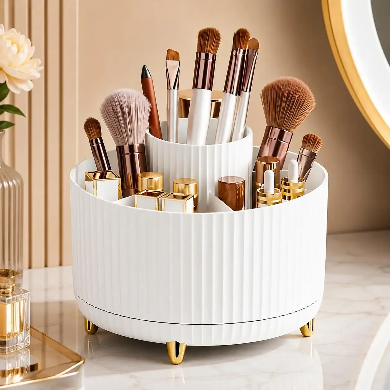 360 Rotating Makeup Organizer  - Luxury Skincare & Spa Reviews ulasan dan harga