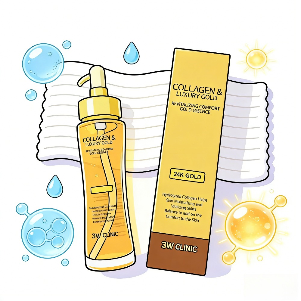 3WCLINIC Collagen & Luxury Gol - Luxury Skincare In Korea ulasan dan harga